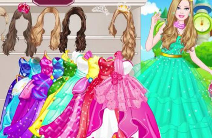 Παιχνίδια για κορίτσια με ντύσιμο: Barbie modern princess dress up