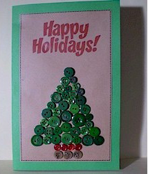 Χριστουγεννιάτικη Κάρτα από Κουμπιά